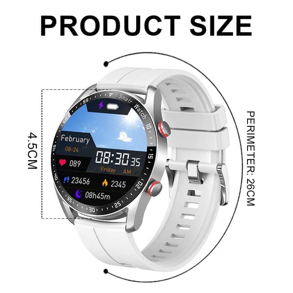 LX-Bluetooth opkald Smart Watch-Hvid Lim