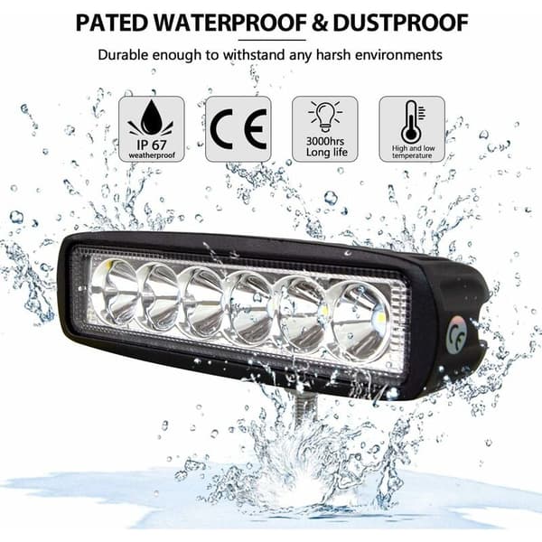 2 stk. LED-arbejdslys til biler - Plast/Spotlight