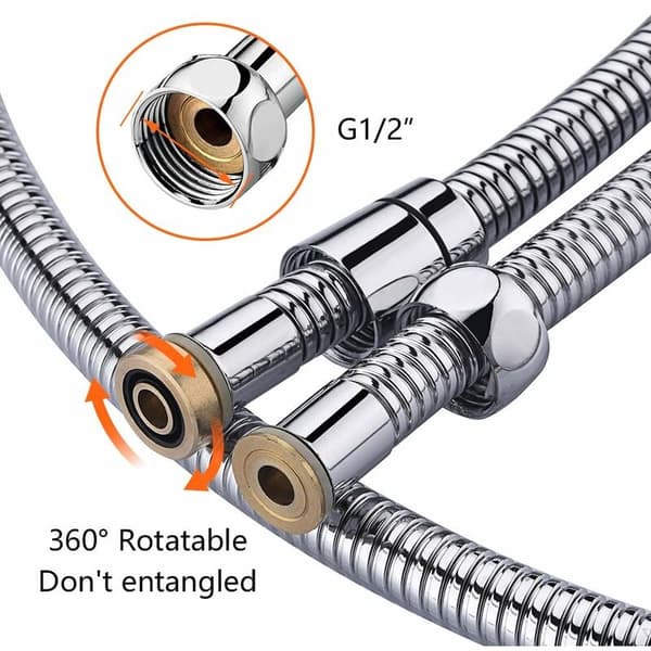 Universal duschslang G1/2 tum 2m krypterad duschslang (stål + legering)