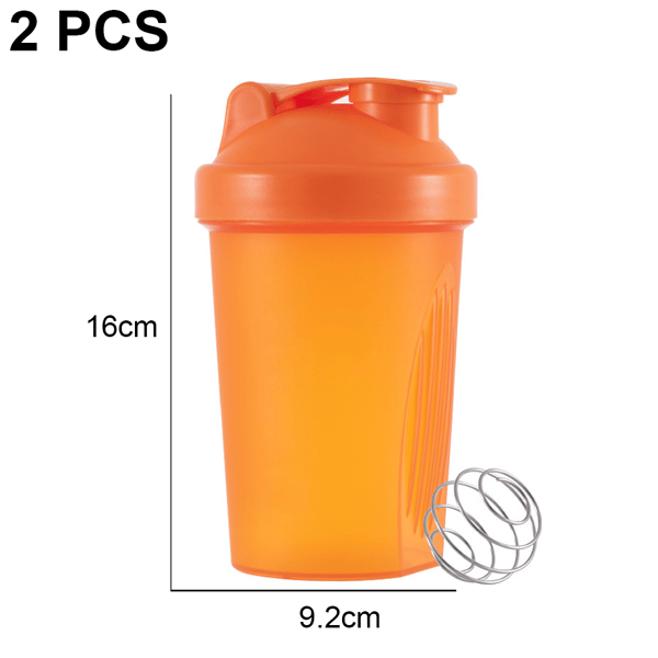 2-pack proteinpulver sportflaska - orange
