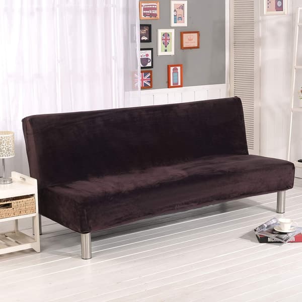 Sofföverdrag-Plysch Kaffe Bäddsoffa Queen Size (L)