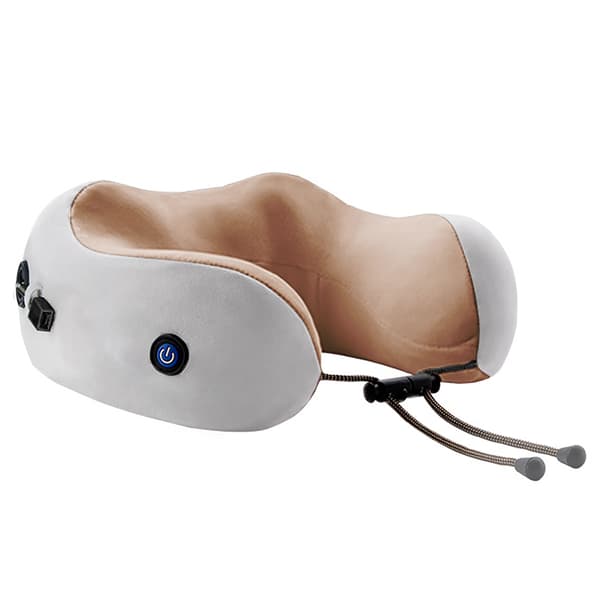U-formad massagekudde U01 Enknapps vibrationsmodell - Brun