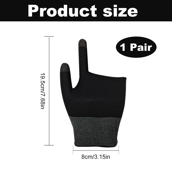 1 par to-fingers gaminghandsker - sort - one size
