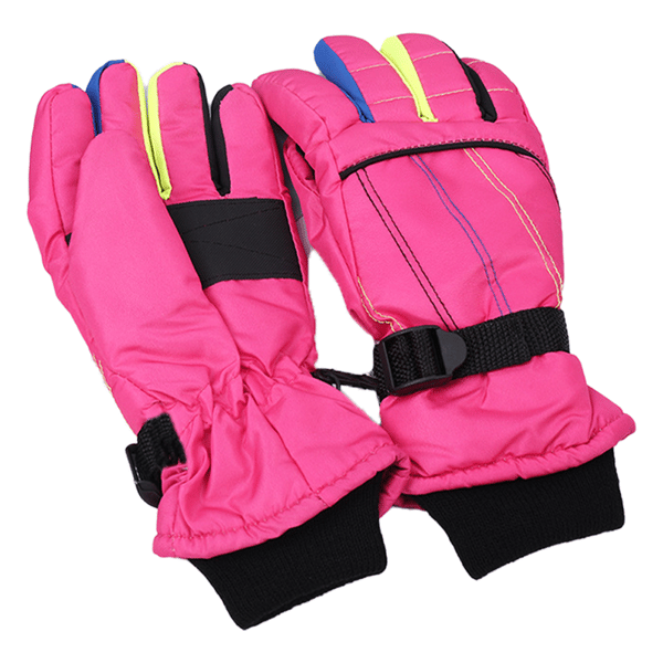 1 par barnskidhandskar - rosa - 9*26cm
