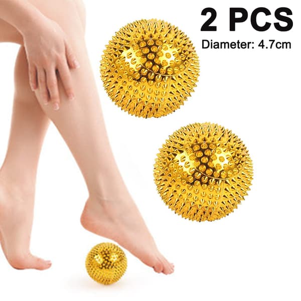 Et par 4,7 cm magnetiske massasjeballer - gull