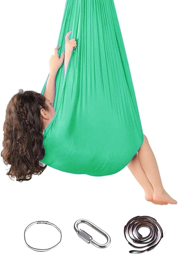 Børns elastiske gynge søgrøn 150*280cm