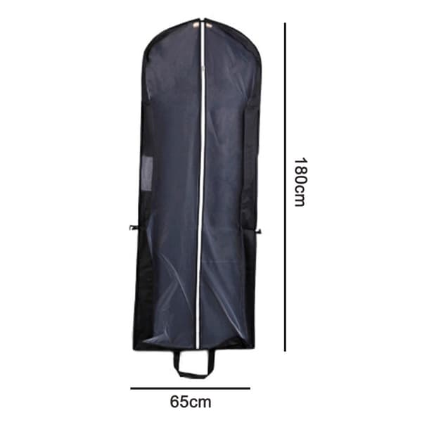 180*65*15cm Bröllopsklänning Dammskydd-Svart