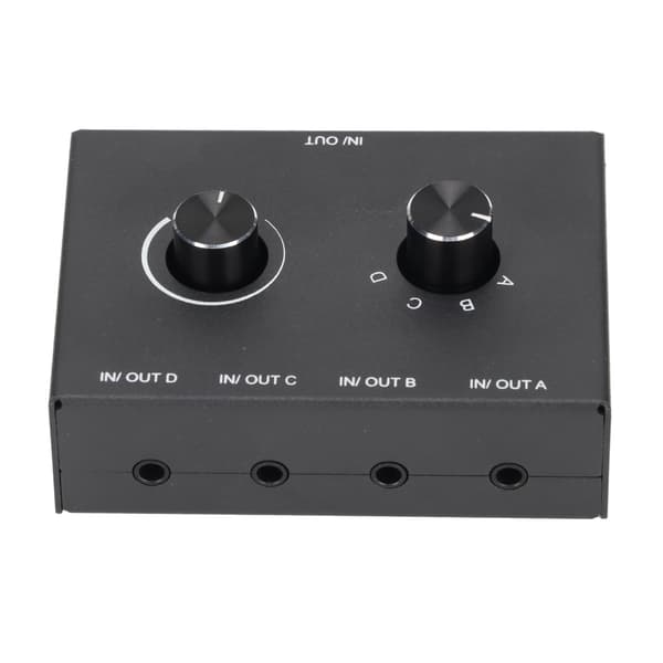 3,5 mm lyd tovejs-switcher - 3,5 lyd-switcher 4 ind 1 ud