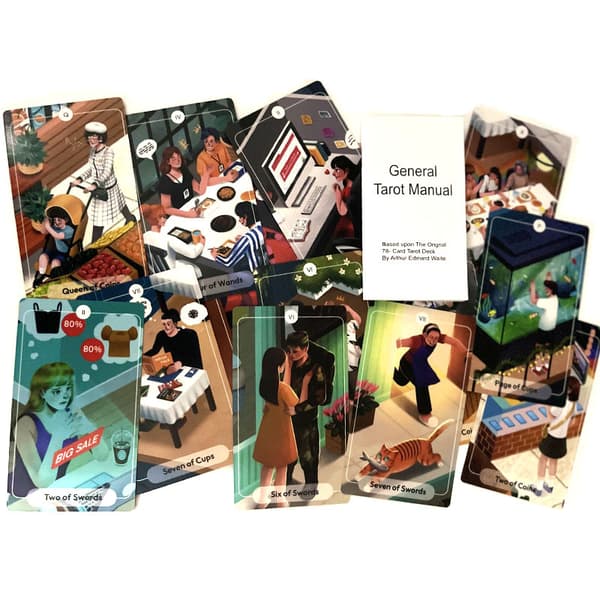 2 x 7 cm 78-korts Tarotstokk (78 Stories Tarot)