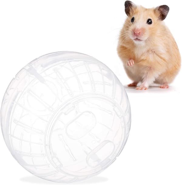 Hamster löparboll - 14,5 cm vit vanlig