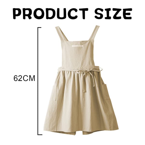 Hemvästförkläde - barnstil beige längd 62CM