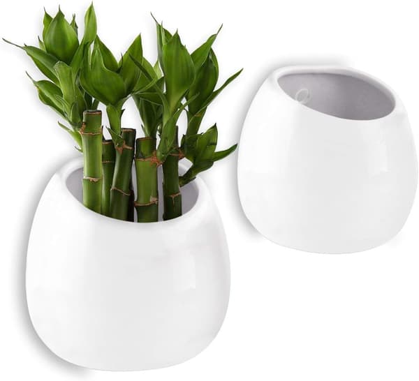 2 stk. diameter 6,5 cm højde 10 cm urtepotte hvid
