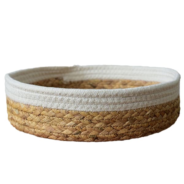 Oppbevaringskurv Rund-Beige Rund Stor