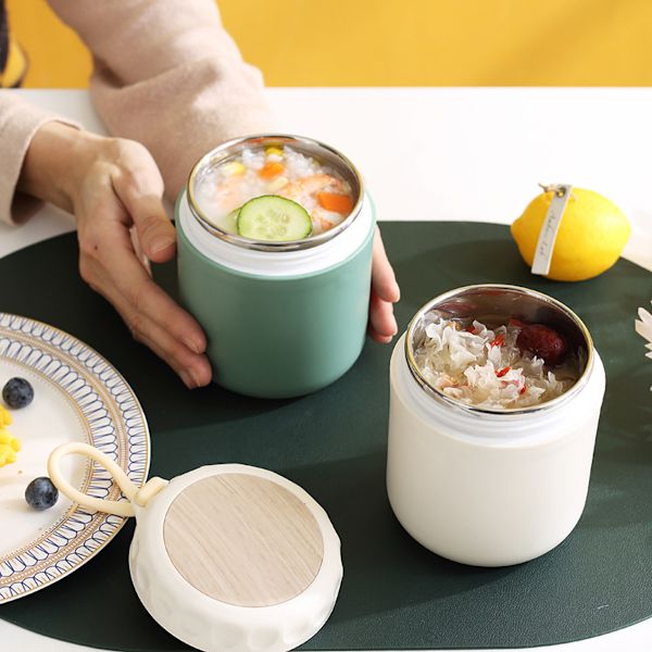 Frokostkopp i rustfritt stål - 400 ml rustfritt stål grønn