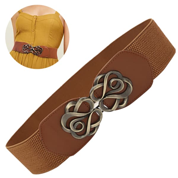 60-80 cm roseformet spennebelte - brun