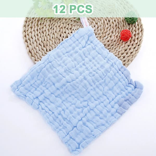 12 stk. gasbind barnhåndkle - blått