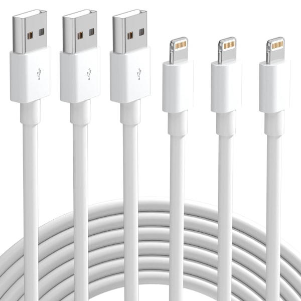 iPhone-laddarkabel, 3-pack original USB till Lightning-kabel Apple