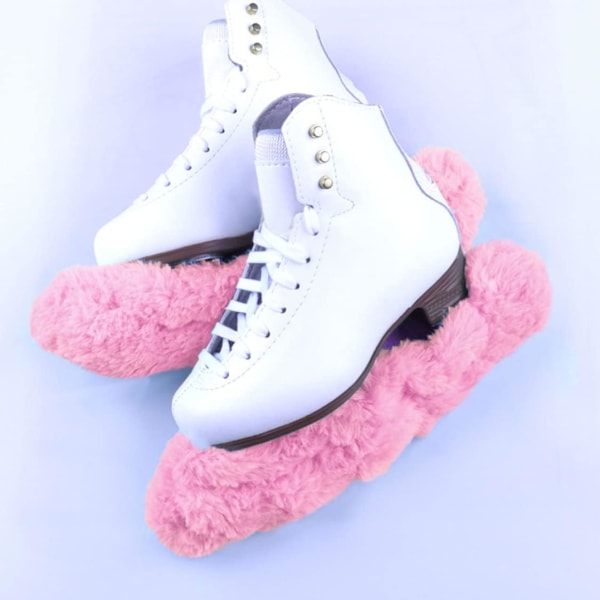 Skridskoskydd - Skyddsskydd för hockey- och konståkningsskridskor (rosa, 1 par)