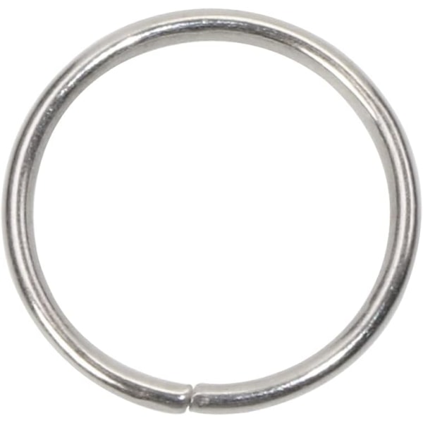 Öppna hoppringar i rostfritt stål - 100 st, 12 mm, för smycketillverkning och hantverk