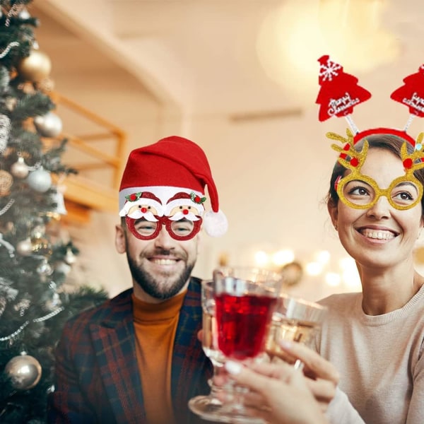 Julfestglasögon: Glitterbågar för roliga julfester