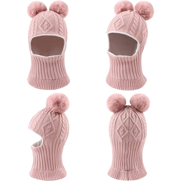 Balaclava Hat Scarf Set för barn - Varma vintermössor (1-10 år)