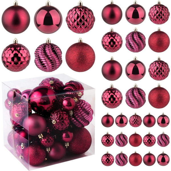 Julkulor Ornament -36st Sprängsäker julgransdekorationer med