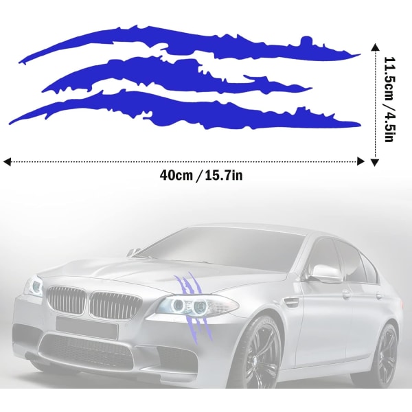 2st Claw Mark Dekaler för bilar. Strålkastare Bildekal .Ränder Scratch