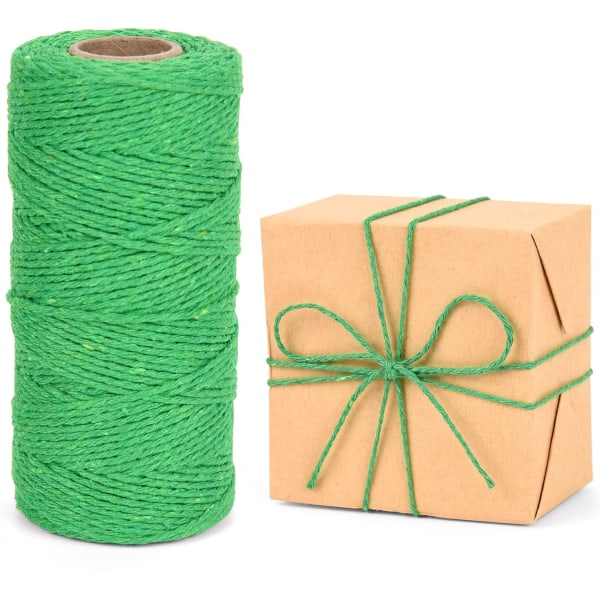 Julgarnsnöre, grönt garn, garnband för presentförpackning, växter
