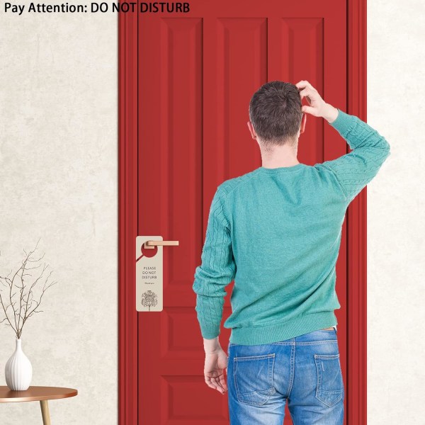 Dubbelsidiga Stör ej-dörrskyltar - 2-pack för hem, kontor och mer