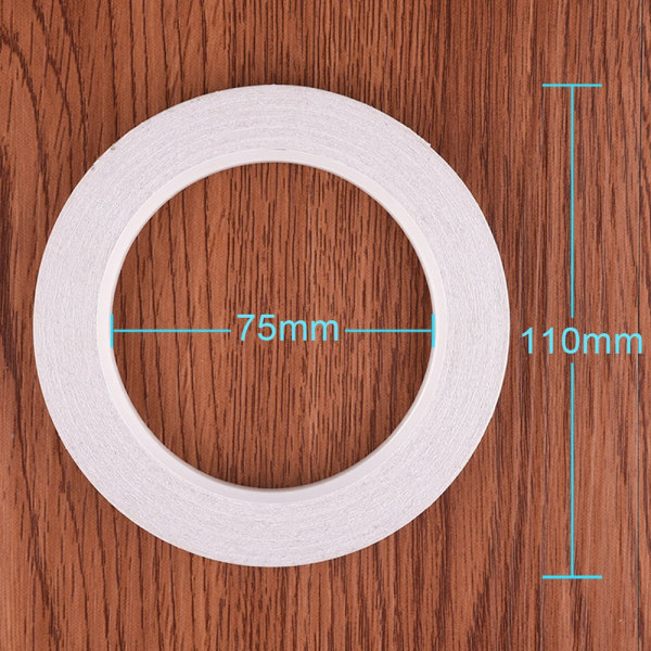 Självhäftande dubbelhäftande tejp - 2 rullar (6 mm och 9 mm) för gör-det-själv-projekt