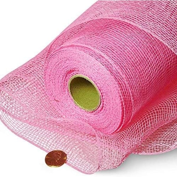 Present Basket Maker Deco Mesh - 10" x 10 Yards, Azalea ljusrosa, sommar, bröst