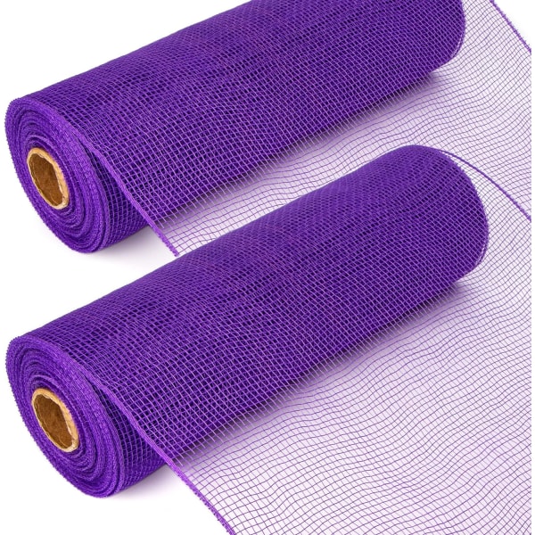 2 rullar lila mesh -band, 10 tum x 30 fot (10 yard) per rulle, Halloween-band