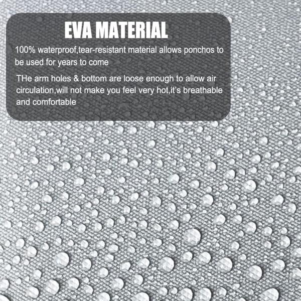 Regnrockar (2-pack) - Återanvändbara EVA regnponchos för vuxna Regnjackor