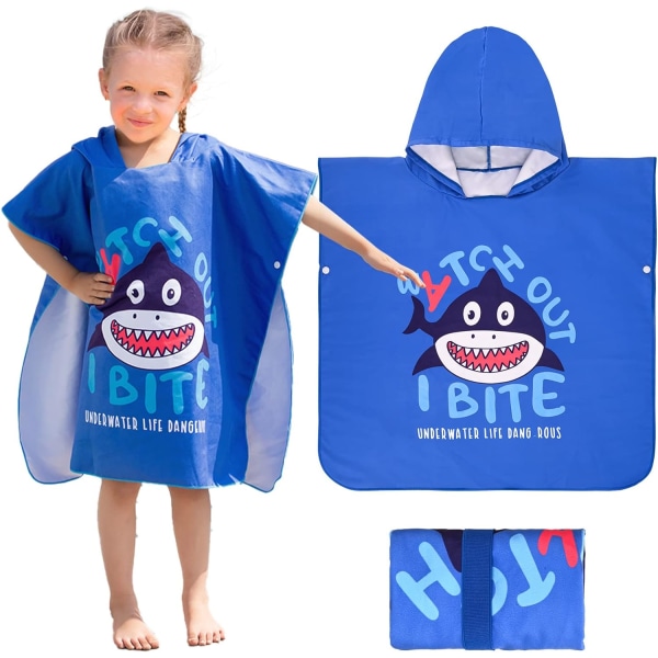 Strandhandduk för barn med huva - Badhandduksskydd med huva för pojkar och flickor