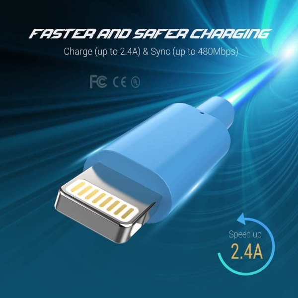 Certifierad Lightning-kabel - 3Pack 3FT iPhone-laddarkabel - iPhone