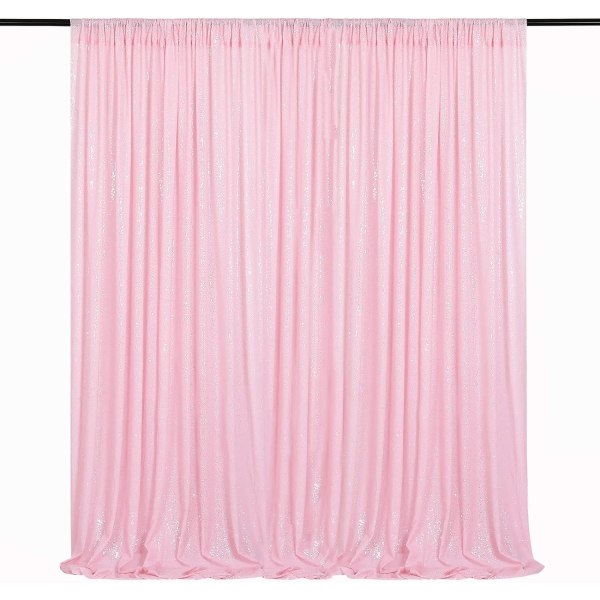 8ft x 8ft rosa paljettbakgrund Gardinglitter Fotobåsbakgrund för bröllop