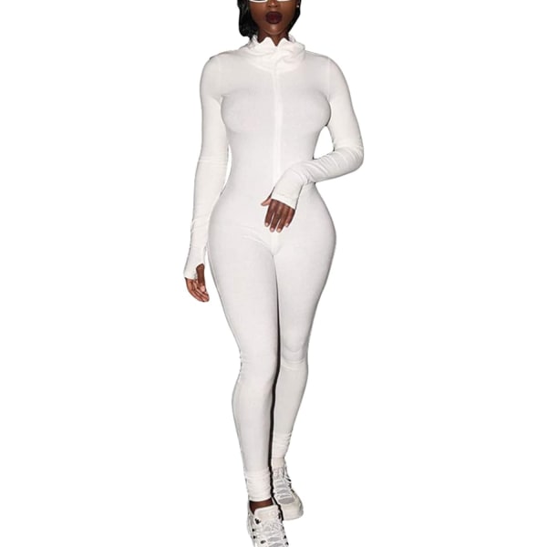 Bodycon Jumpsuits i ett stycke för kvinnor Sexig outfit Långärmad Romper Clubwear
