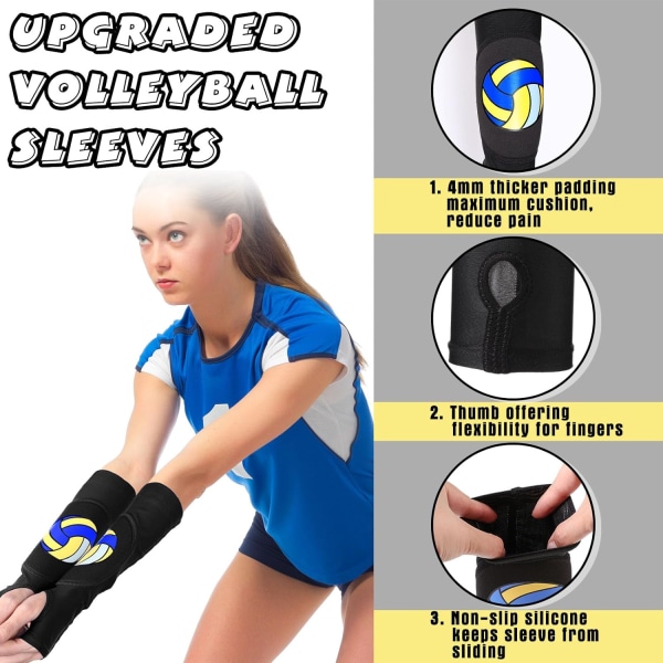 Knäskydd för volleyboll och armhylsa med skyddsdyna