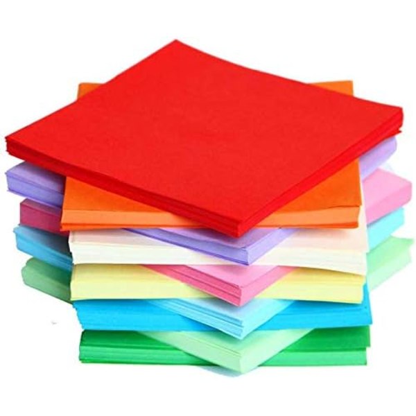 100 st Origami-papper för barn, 6x6 tum, 20 levande färgat vikpapper, dubbelsidiga origami-rutor