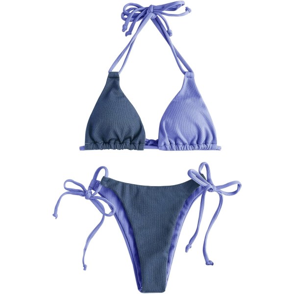 Triangel String Bikini Baddräkter för kvinnor High Cut Tie Side 2 Deli Badning