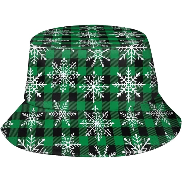 Christmas Snowflakes Pattern Bucket Hat Fashion Unisex Print Christmas Bucket