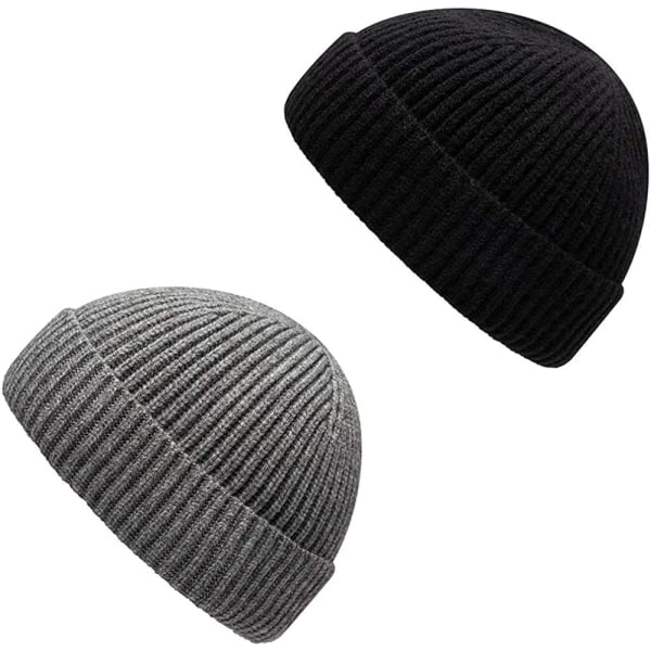 Beanie Watch Hat Roll up Edge.Winter Warm Knit Caps Fisherman Unisex