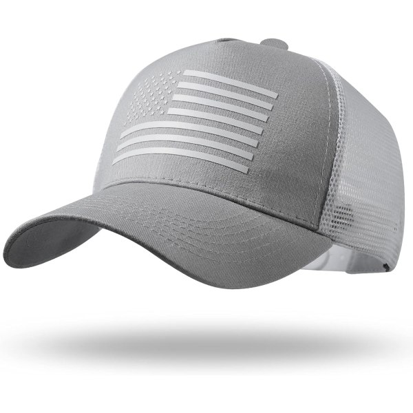American Flag Trucker Hat - Snapback cap, andningsbart mesh, justerbar