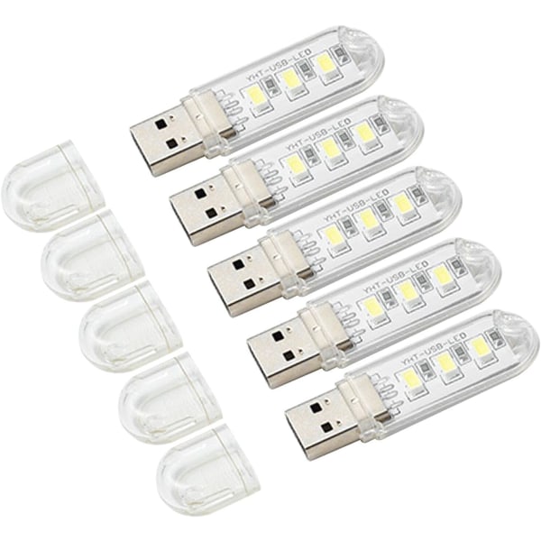 USB läslampa Mini Bärbar LED-lampa Lampa för USB nyckelring