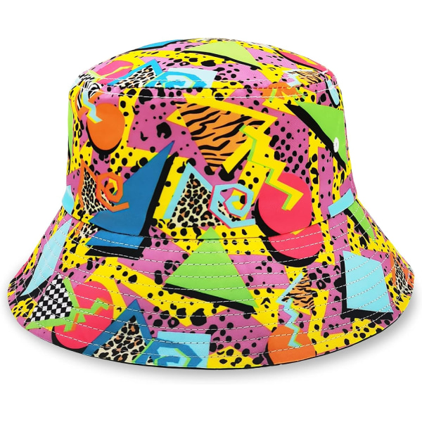 Retro 80-tal 90-tal Bucket Hats för kvinnor män. Herr Dam Fisherman Cool solhatt present