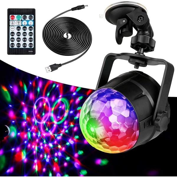 15 lägen RGB Disco Light - USB Party Light med röststyrning