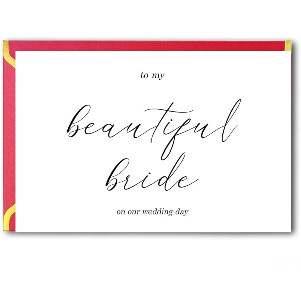 Till My Beautiful Bride Card - Bröllopsdagskort från Brudgum