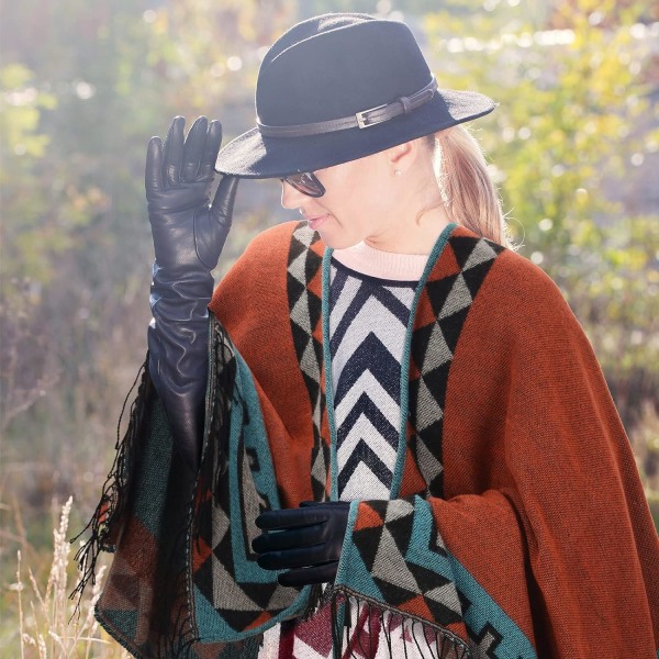 Vintage mönster Western Ponchos 2-delad set med öppen front sjal Cape