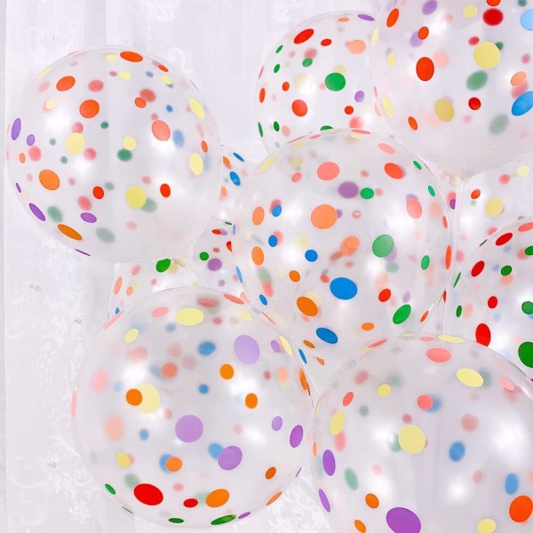 50 stycken prickiga ballonger, färgglada ballonger, 12 tums regnbåge