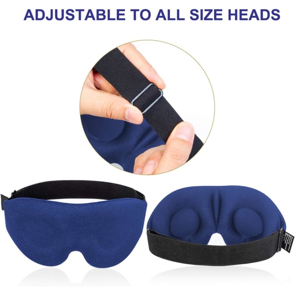 Sömnmask för kvinnor män. 100% Blockout Light Eye Mask för att sova 3D